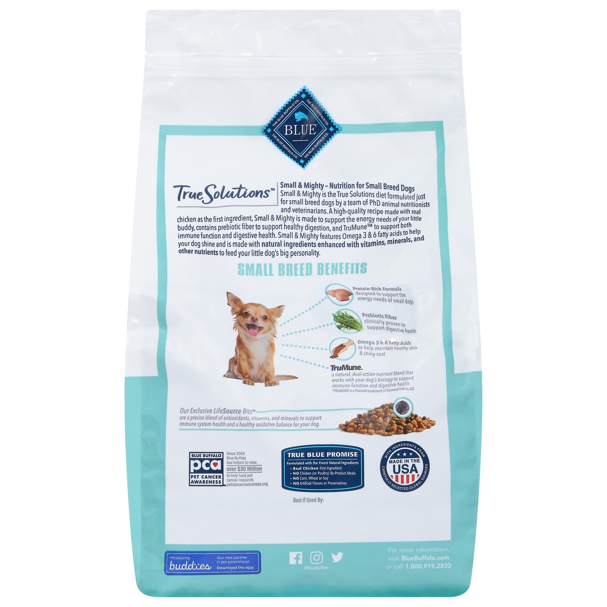 slide 7 of 14, Blue Buffalo Blue True Solutions Natural Adult Small & Mighty Food for Dogs 4 lb, 4 lb