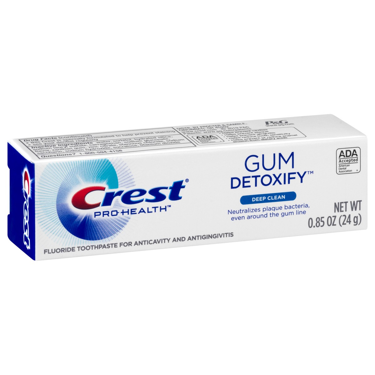 slide 2 of 9, Crest Gum Detoxify Deep Clean Toothpaste, 0.85 oz