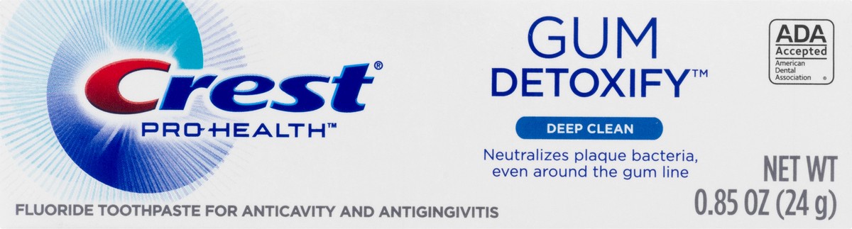 slide 3 of 9, Crest Gum Detoxify Deep Clean Toothpaste, 0.85 oz