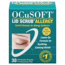 OCuSOFT Lid Scrub Allergy Eye Cleanser Pads - 30 Count