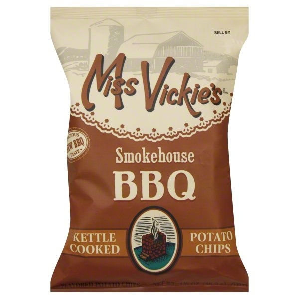 slide 1 of 4, Miss Vickie's Smokehouse BBQ Kettle Cooked Potato Chips, 1.375 oz