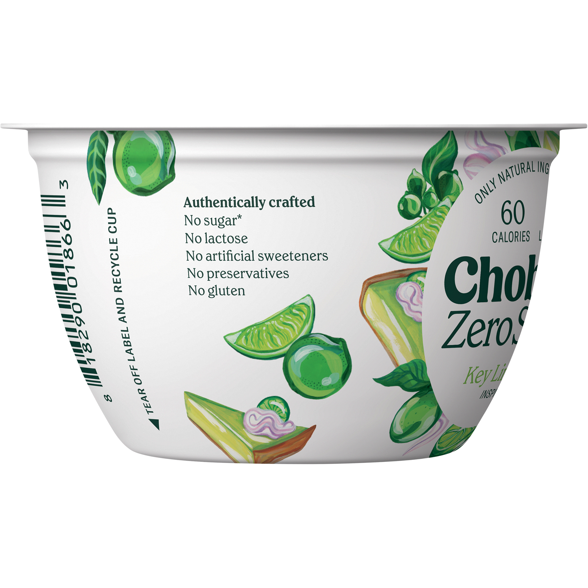 slide 4 of 13, Chobani Yogurt, Zero Sugar, Key Lime Pie, 5.3 oz