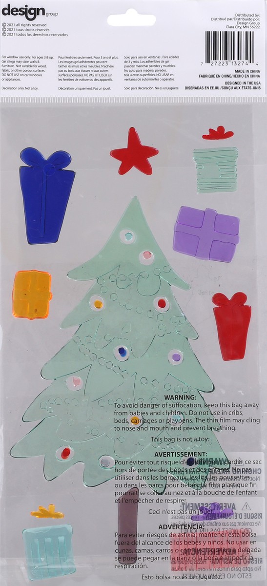slide 5 of 9, Impact Innovations Seasonal Essentials Christmas Gel Clings, 1 ct