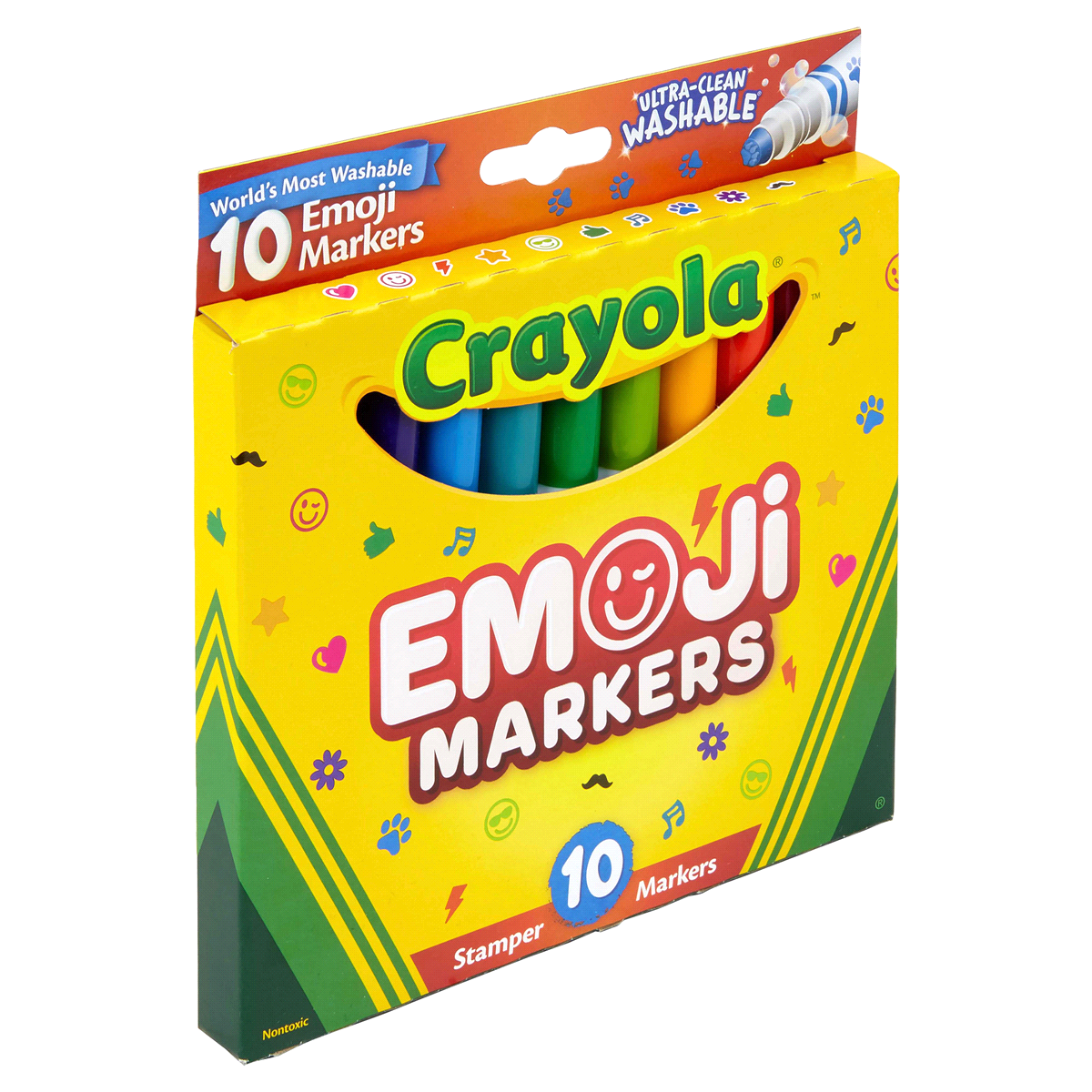 slide 2 of 8, Crayola Ultra-Clean Stamper Markers Washable, 10 ct