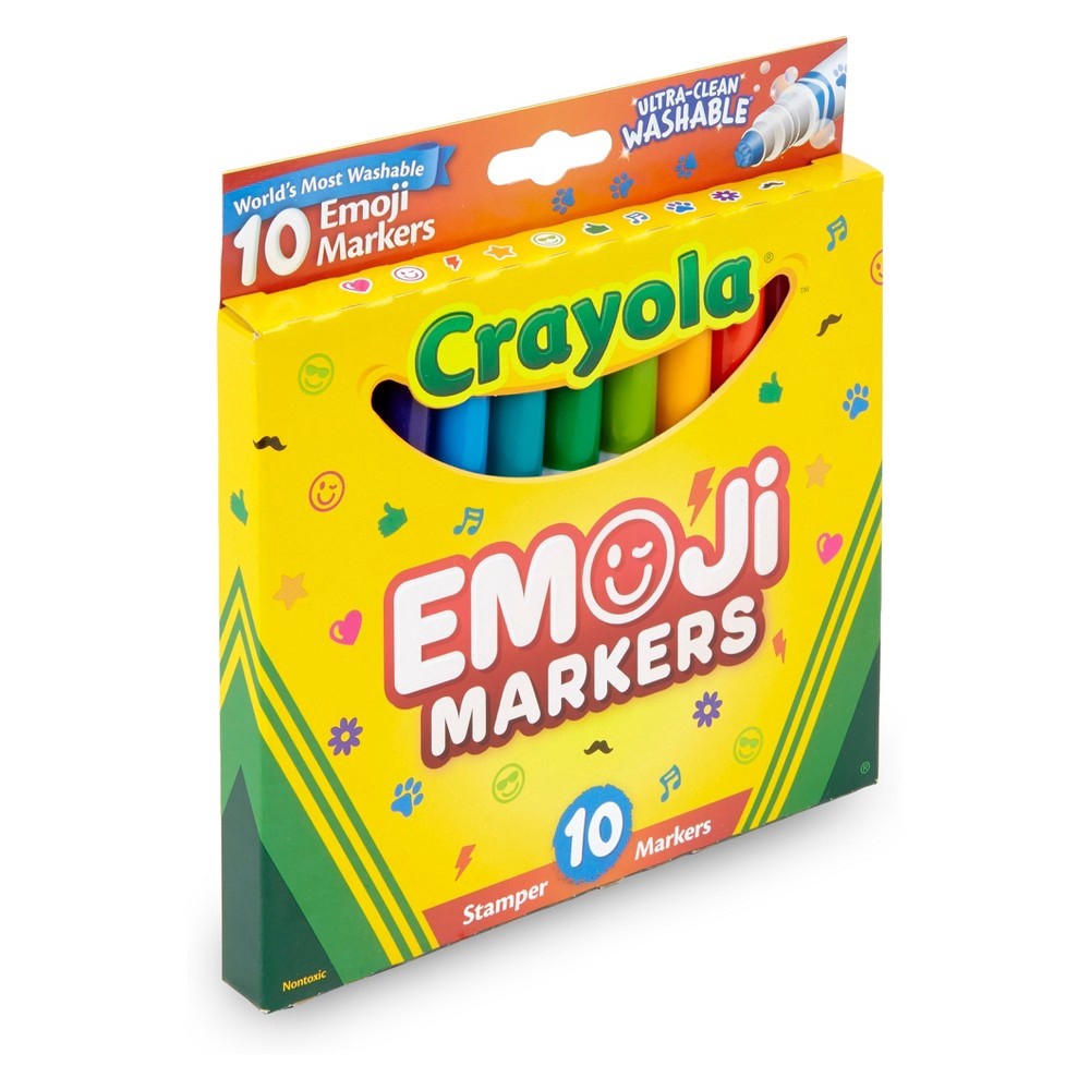 slide 4 of 8, Crayola Ultra-Clean Stamper Markers Washable, 10 ct