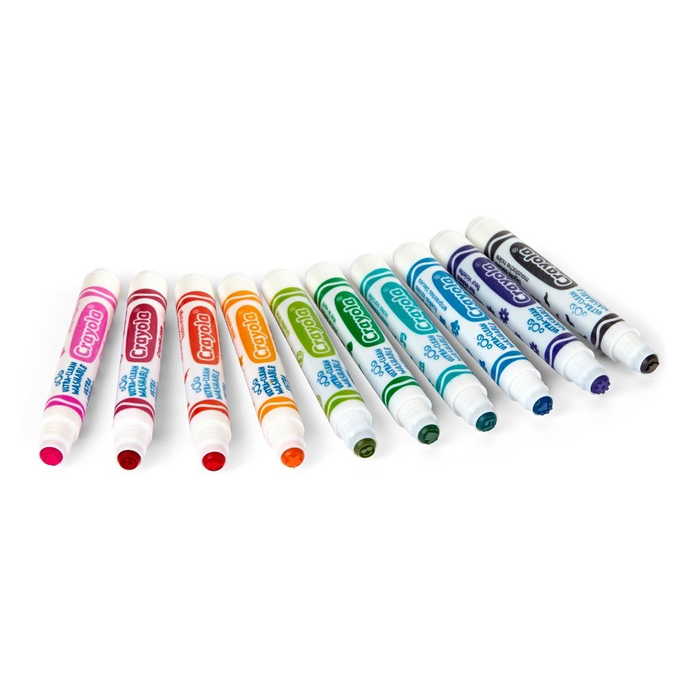 slide 7 of 8, Crayola Ultra-Clean Stamper Markers Washable, 10 ct