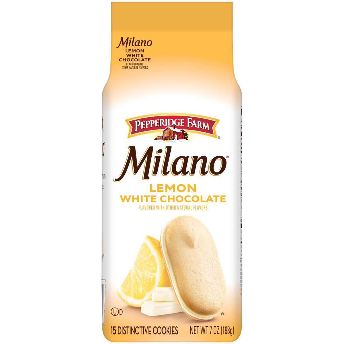 slide 1 of 14, Pepperidge Farm Milano White Chocolate Lemon Cookies, 7 oz Bag, 7 oz