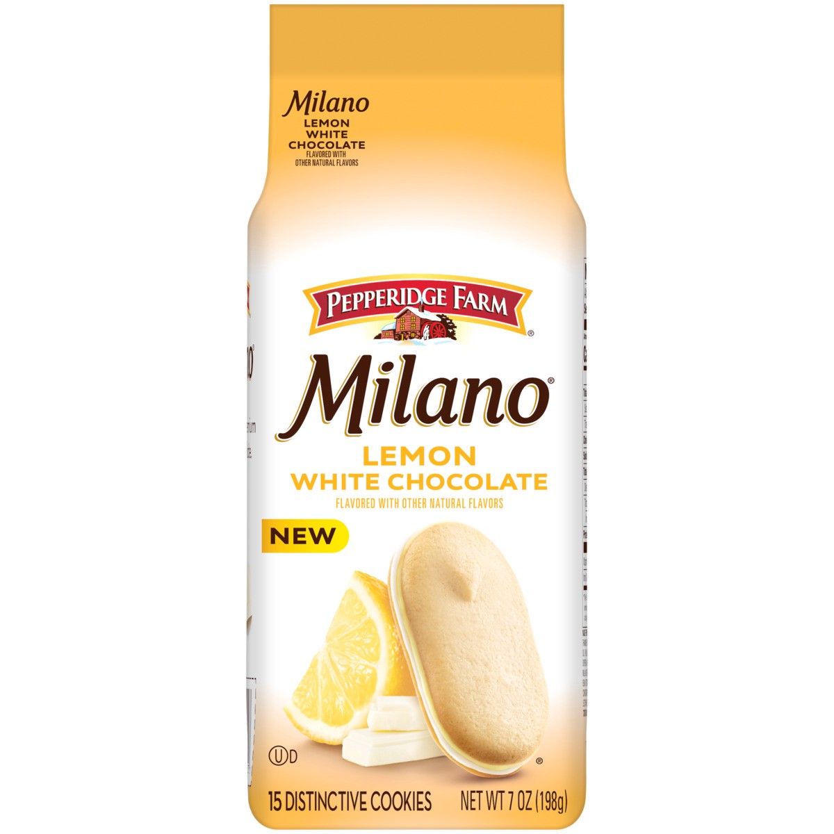 slide 1 of 14, Pepperidge Farm Milano White Chocolate Lemon Cookie, 7 oz