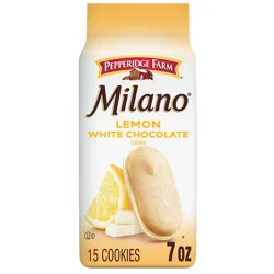 Pepperidge Farm Milano White Chocolate Lemon Cookies, 7 oz Bag