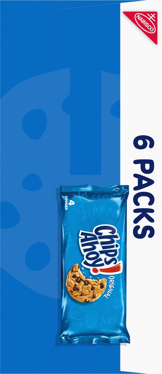 slide 8 of 9, CHIPS AHOY! Original Chocolate Chip Cookies, 6 Total Snack Packs (4 Cookies Per Pack), 9.31 oz