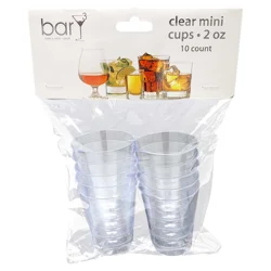 BarY3 Clear Plastic Shot Glasses
