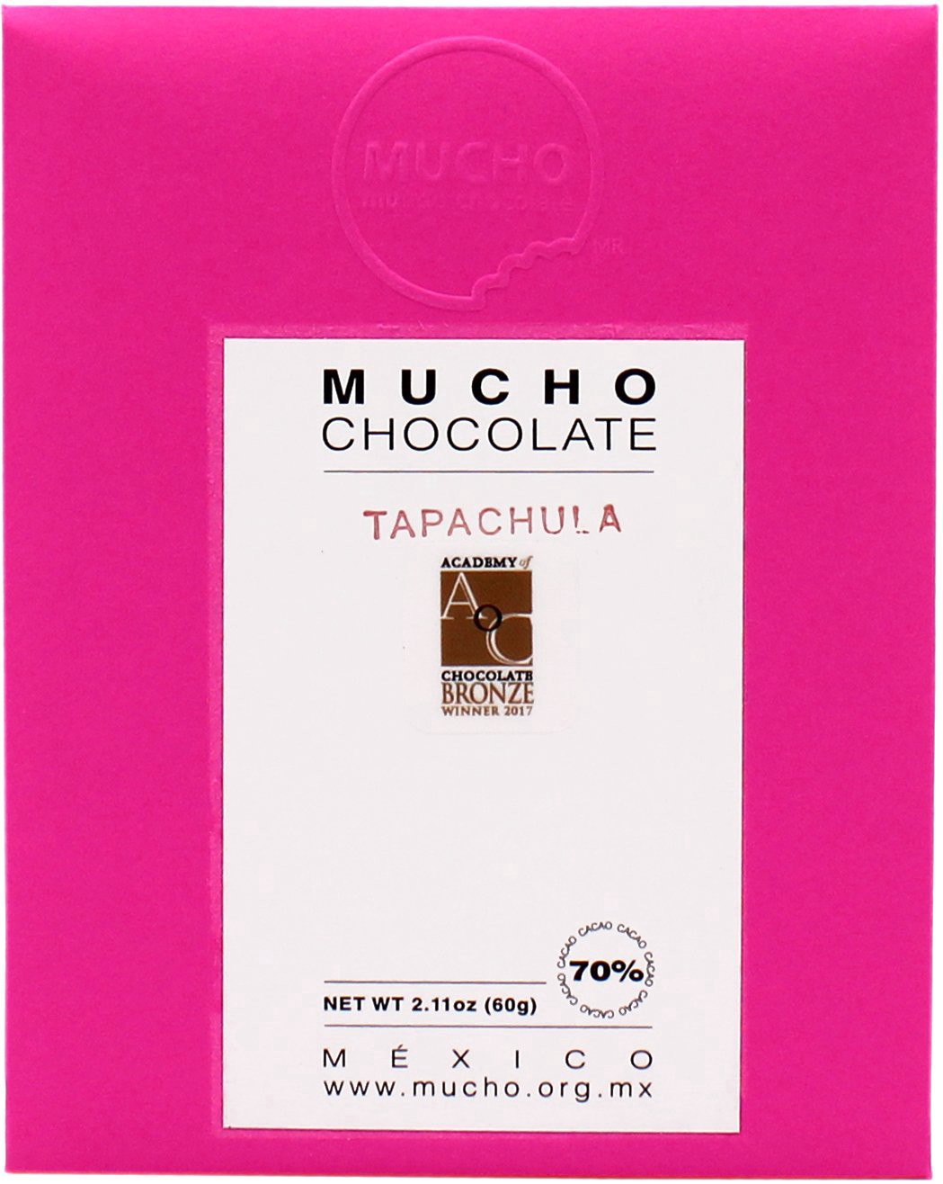 slide 1 of 1, Mucho Chocolate Dark Chocolate Tapachula 70% Cacao, 2.11 oz