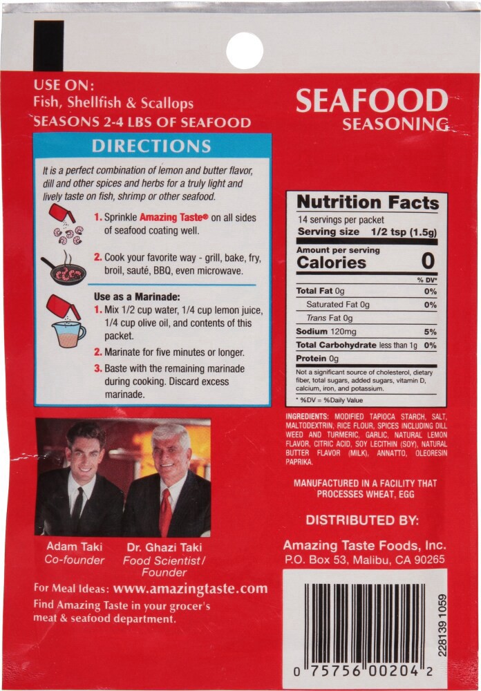 slide 2 of 2, Amazing Taste Seasoning, Seafood, 0.75 oz