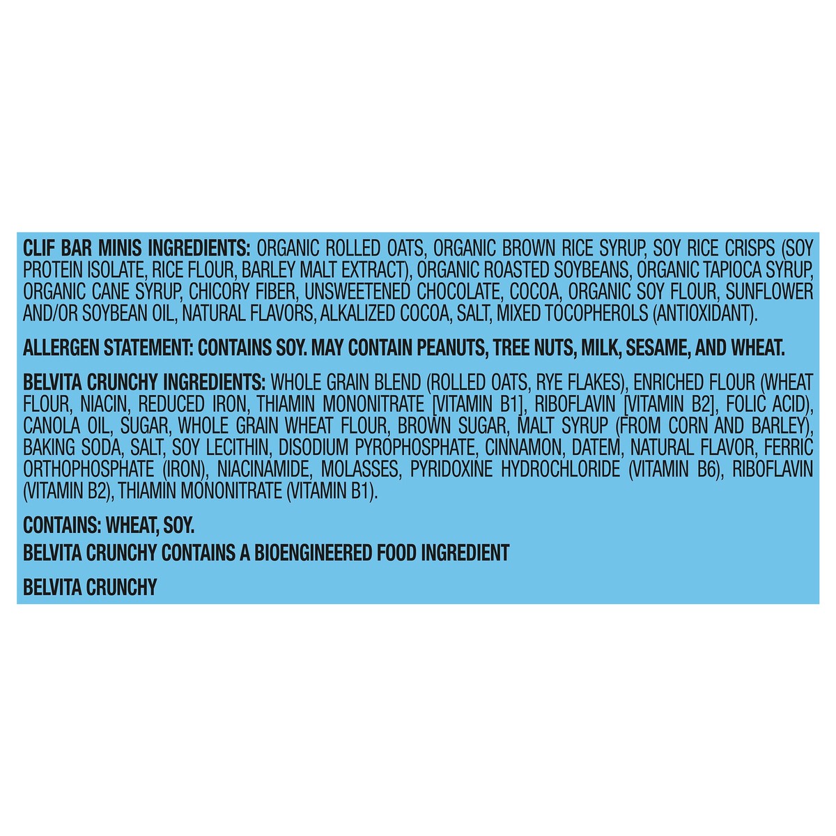 slide 8 of 14, Mixed CLIF BAR Minis Energy Bars & belVita Crunchy Breakfast Biscuits, Snack Variety Pack, 15 Snack Packs, 20.24 oz