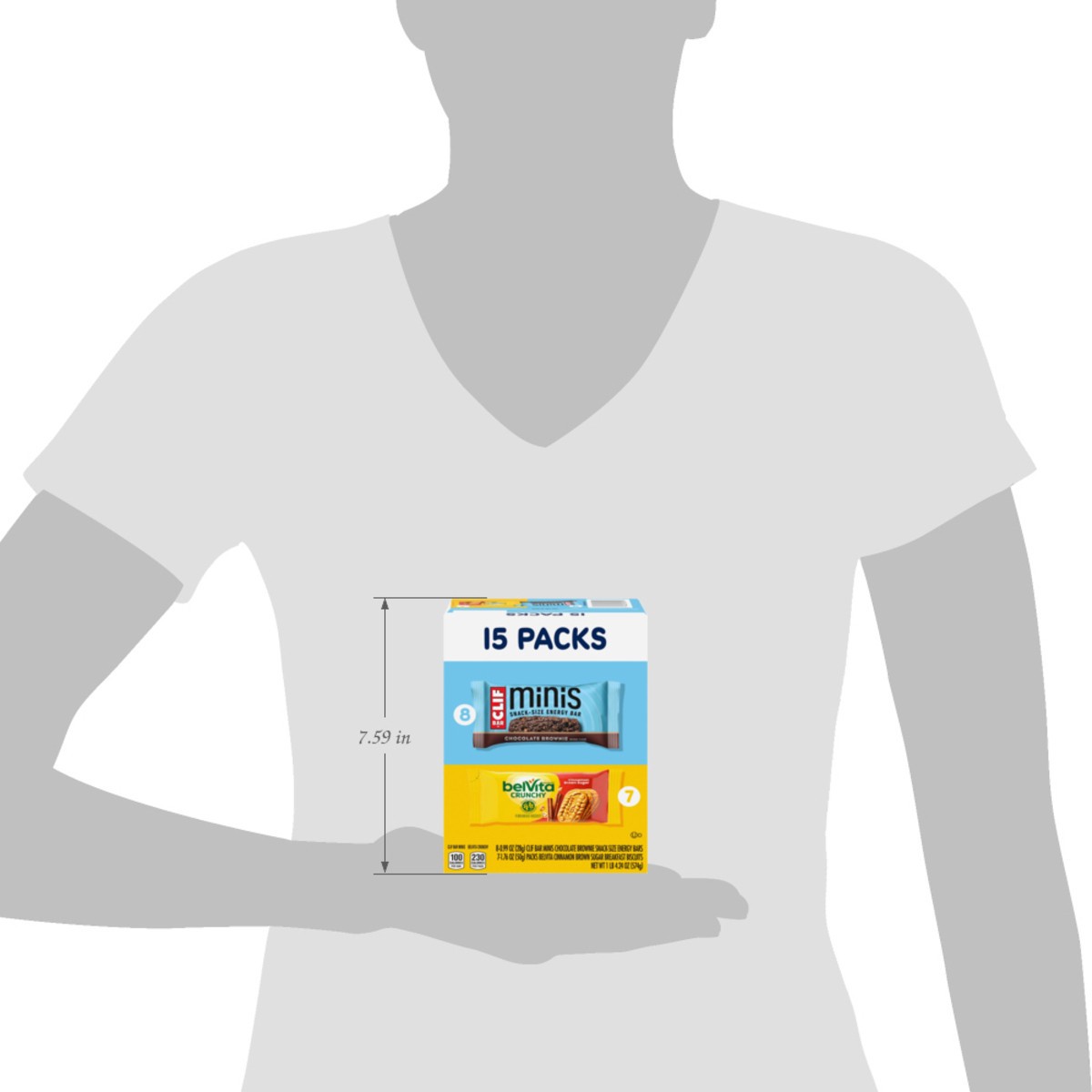 slide 6 of 14, Mixed CLIF BAR Minis Energy Bars & belVita Crunchy Breakfast Biscuits, Snack Variety Pack, 15 Snack Packs, 20.24 oz