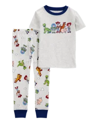 Carter's Toddler Print Cotton Blend 2-Piece Pajamas Heather 2T