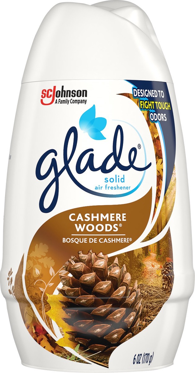 slide 4 of 5, Glade Air Freshener, Cashmere Woods, Solid, 6 oz