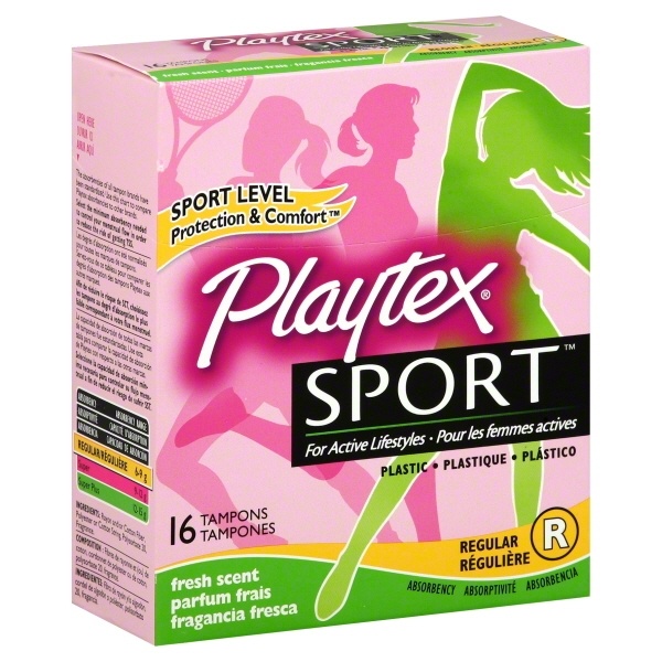 slide 1 of 1, Playtex Sport Tampons, Fresh Scent, Regular, 16 ct