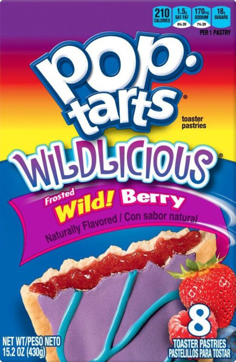 slide 7 of 9, Pop-Tarts Wildlicious Frosted Wild Berry Toaster Pastries 8 ea, 8 ct