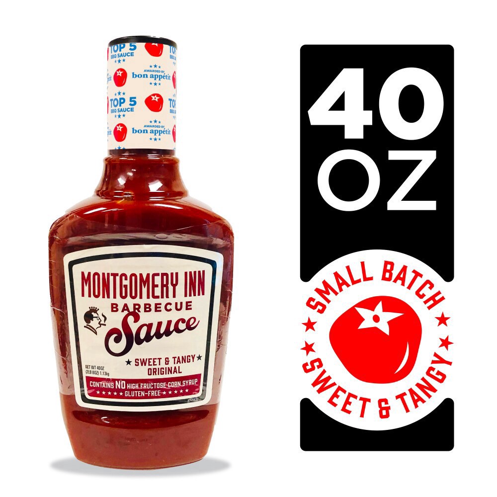 slide 1 of 6, Montgomery Inn Sweet & Tangy Original Barbecue Sauce, 40 oz