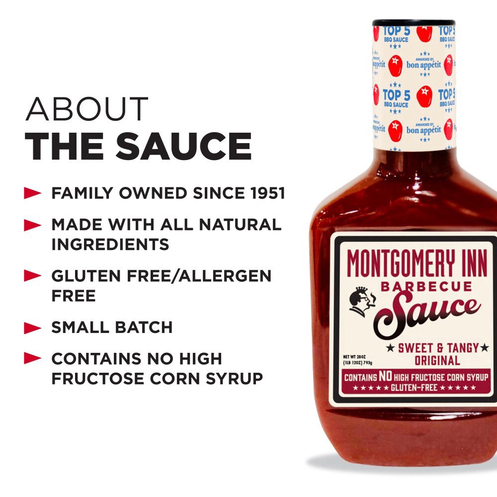 slide 6 of 6, Montgomery Inn Sweet & Tangy Original Barbecue Sauce, 40 oz
