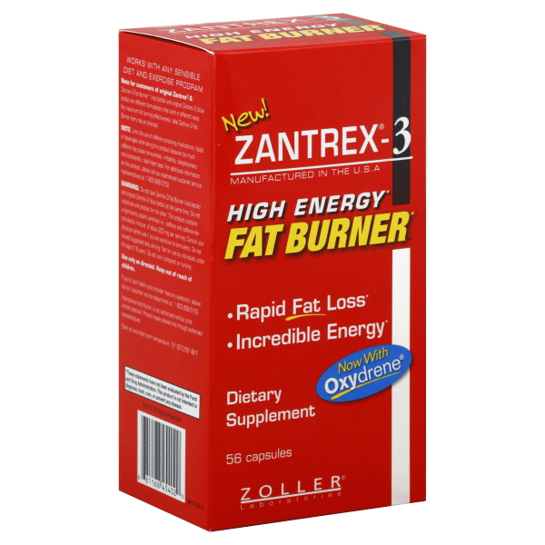 slide 1 of 1, Zantrex-3 High Energy Fat Burner Capsules, 56 ct