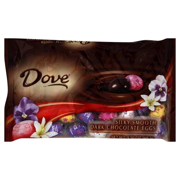 slide 1 of 1, Dove Dark Chocolate Easter Eggs, 1 ct