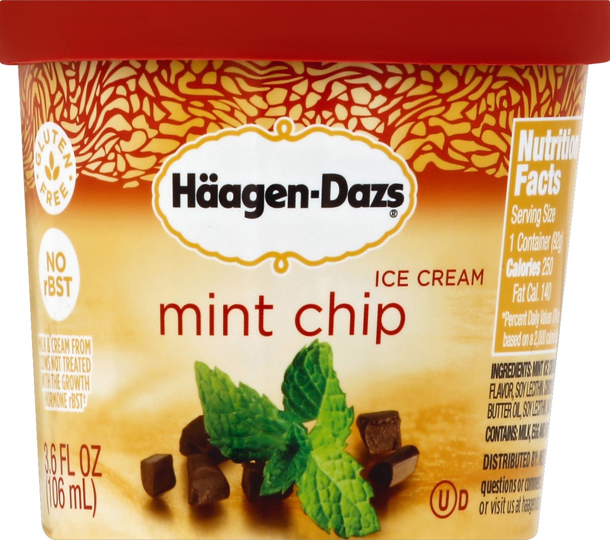 slide 3 of 3, Häagen-Dazs Mint Chip Ice Cream, 3.6 fl oz