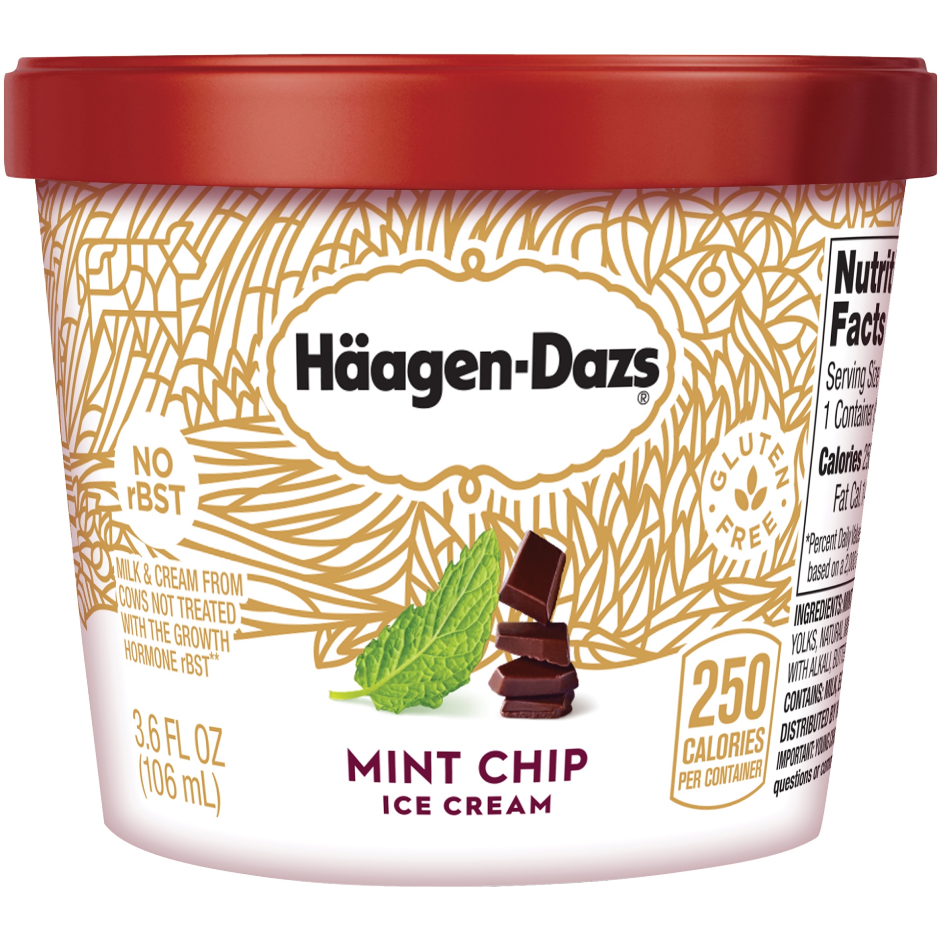 slide 1 of 3, Häagen-Dazs Mint Chip Ice Cream, 3.6 fl oz