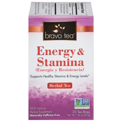 Bravo Tea Energy & Stamina Herbal Tea 20 Tea Bags - 20 ct