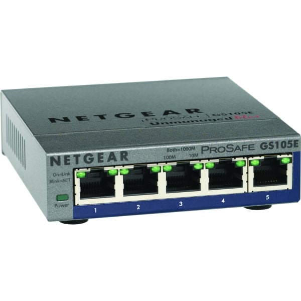 slide 1 of 1, NETGEAR Prosafe Plus 5-Port Gigabit Ethernet Switch, 1 ct