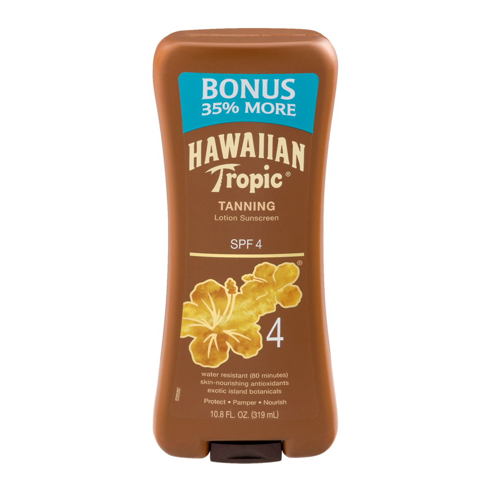 slide 1 of 1, Hawaiian Tropic Tanning Lotion Sunscreen, 10.8 fl oz