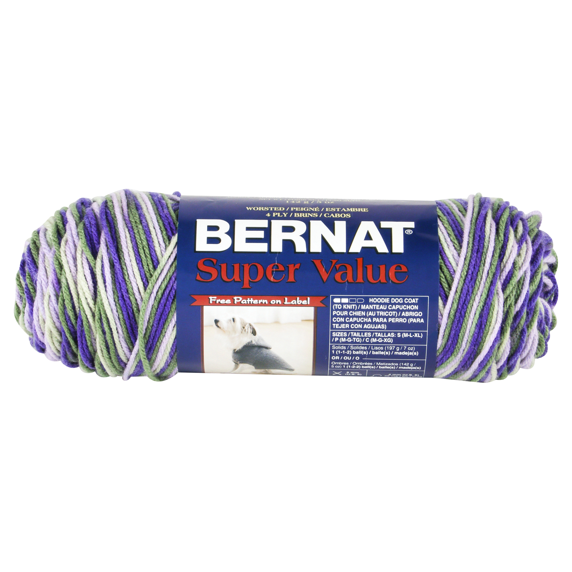 slide 1 of 2, Bernat Super Value Yarn - Lilac Ombre, 1 ct