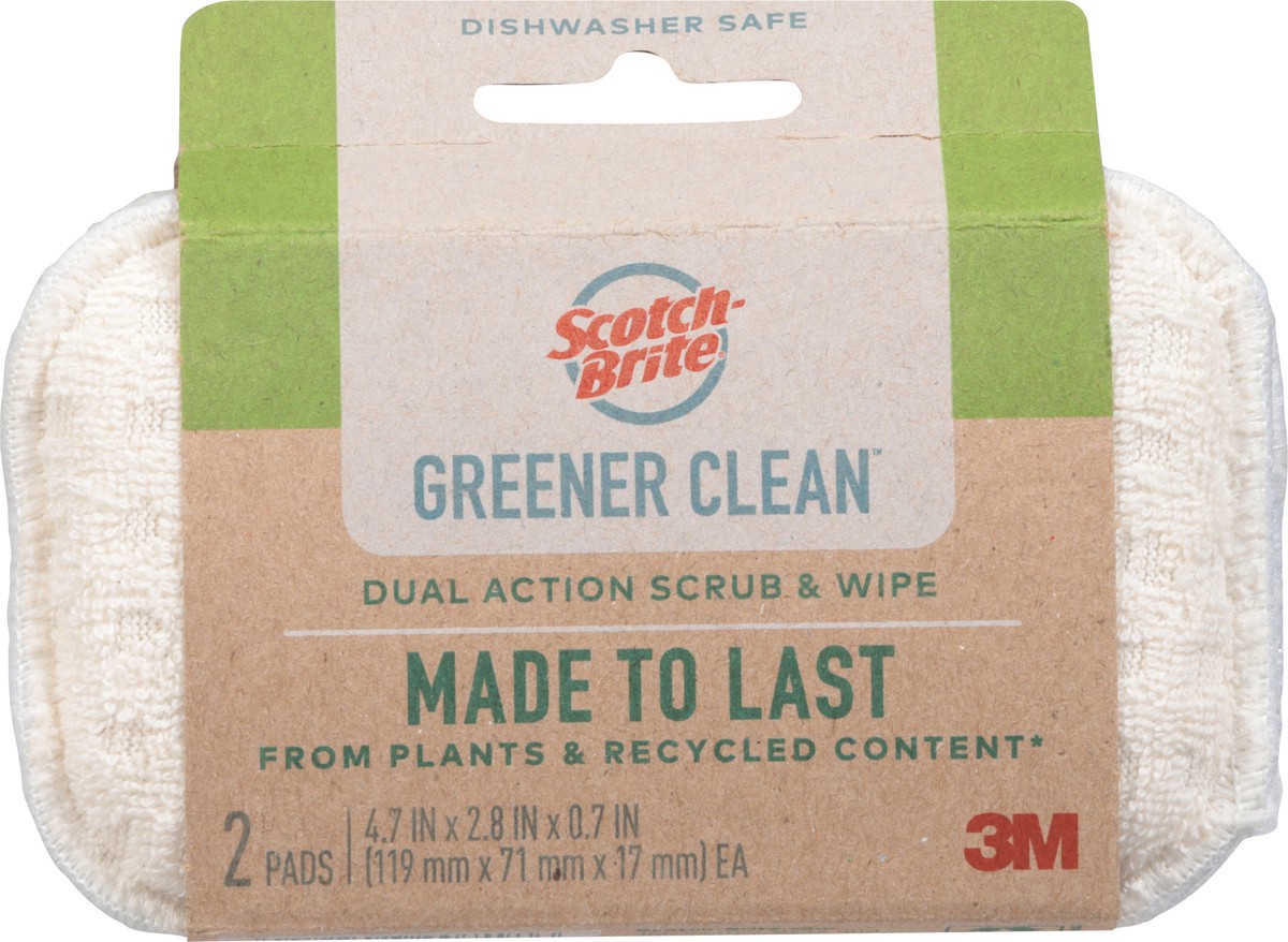 slide 2 of 11, Scotch-Brite Greener Clean Pads 2 ea, 2 ct