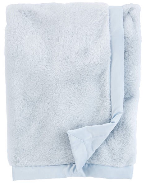slide 1 of 1, Carter's Baby Plush Blanket Blue OSZ, 1 ct