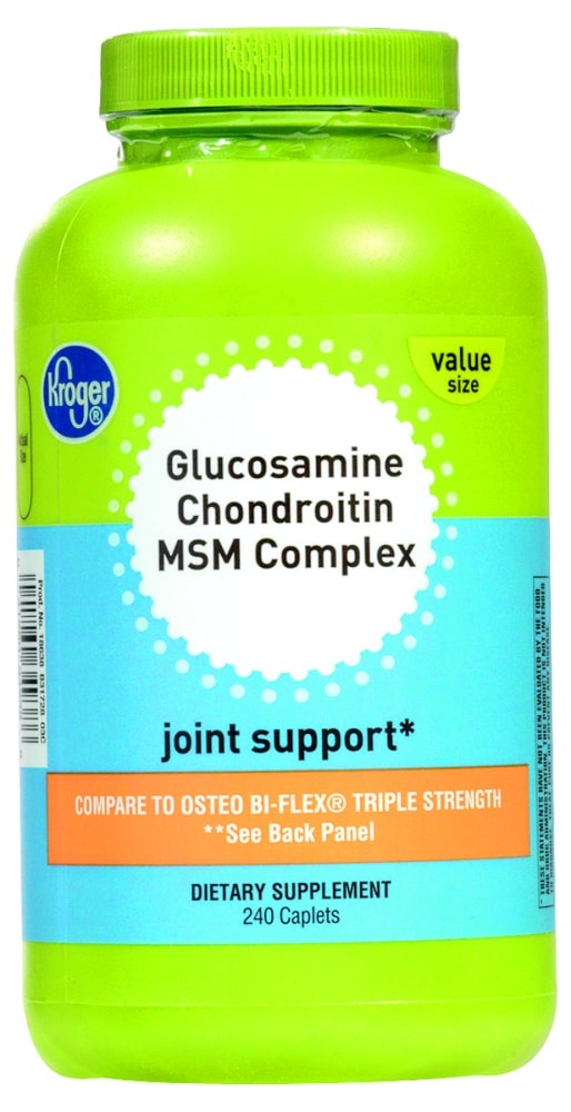 slide 1 of 1, Kroger Glucosamine Chondroitin/Msm Complex, 240 ct
