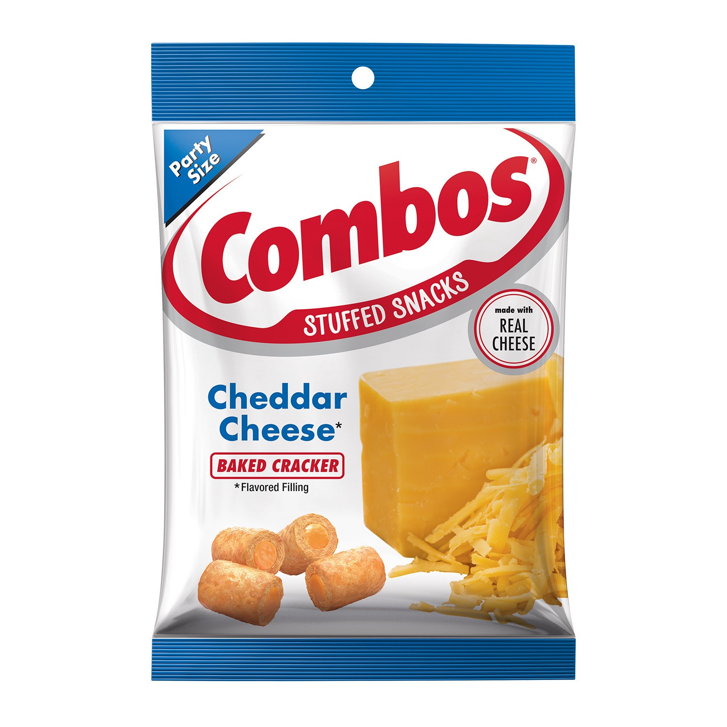 slide 3 of 3, COMBOS Cheddar Cheese Cracker Baked Snacks, 15-Ounce Bag, 15 oz