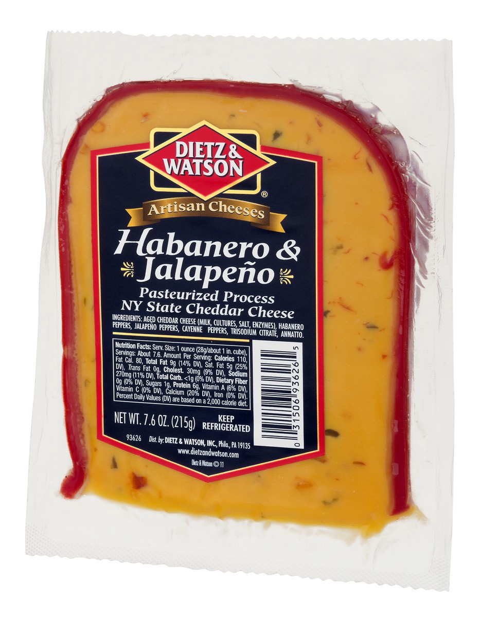 slide 6 of 11, Dietz & Watson NY State Habanero & Jalapeno Cheddar Cheese 7.6 oz, 7.6 oz