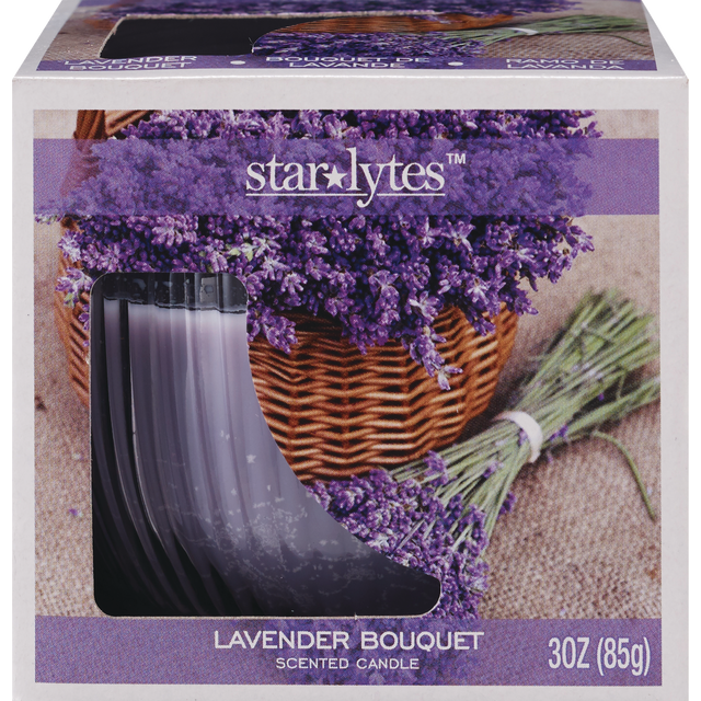 slide 1 of 1, Star Lytes Lavender Bouquet Scented Candle, 3 oz