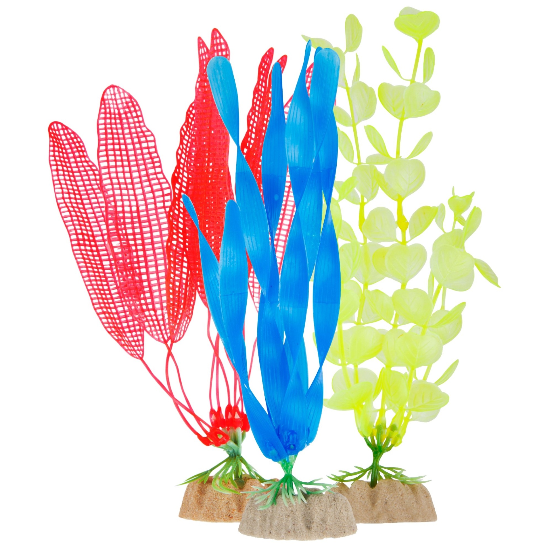 slide 1 of 1, GloFish 3 Large Multi-Pack Aquarium Plants, 3 ct