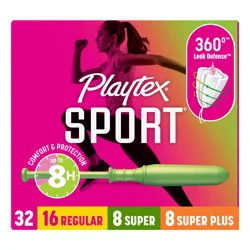Playtex Sport Multipack Tampons - Plastic - Unscented - Regular/Super/Super+ - 32ct