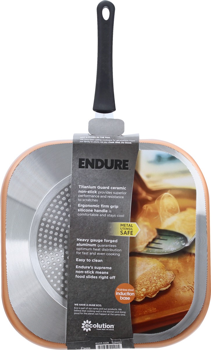 Ecolution Endure 11 Inch Nonstick Griddle | Induction Base | Oven Safe,  Copper