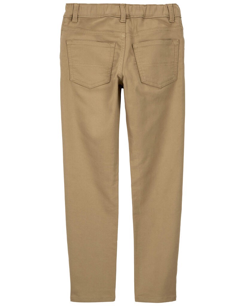 slide 2 of 3, Oshkosh Kid Knit-Like Denim Pants Khaki 7, 1 ct