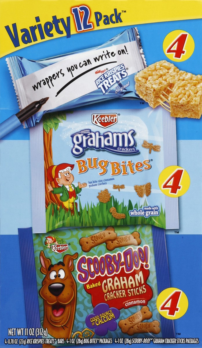 slide 4 of 5, Kellogg's Rice Krispies Treats, Bug Bites Grahams & Scooby-Doo! Graham Cracker Sticks Variety Pack, 12 ct