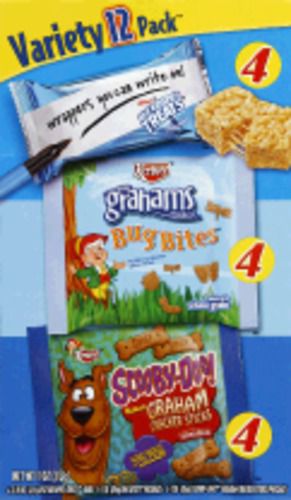 slide 1 of 5, Kellogg's Rice Krispies Treats, Bug Bites Grahams & Scooby-Doo! Graham Cracker Sticks Variety Pack, 12 ct