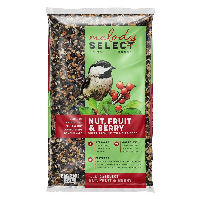 slide 1 of 9, Morning Song Melody Select Nut Fruit & Berry Bird Food, 4.5 lb