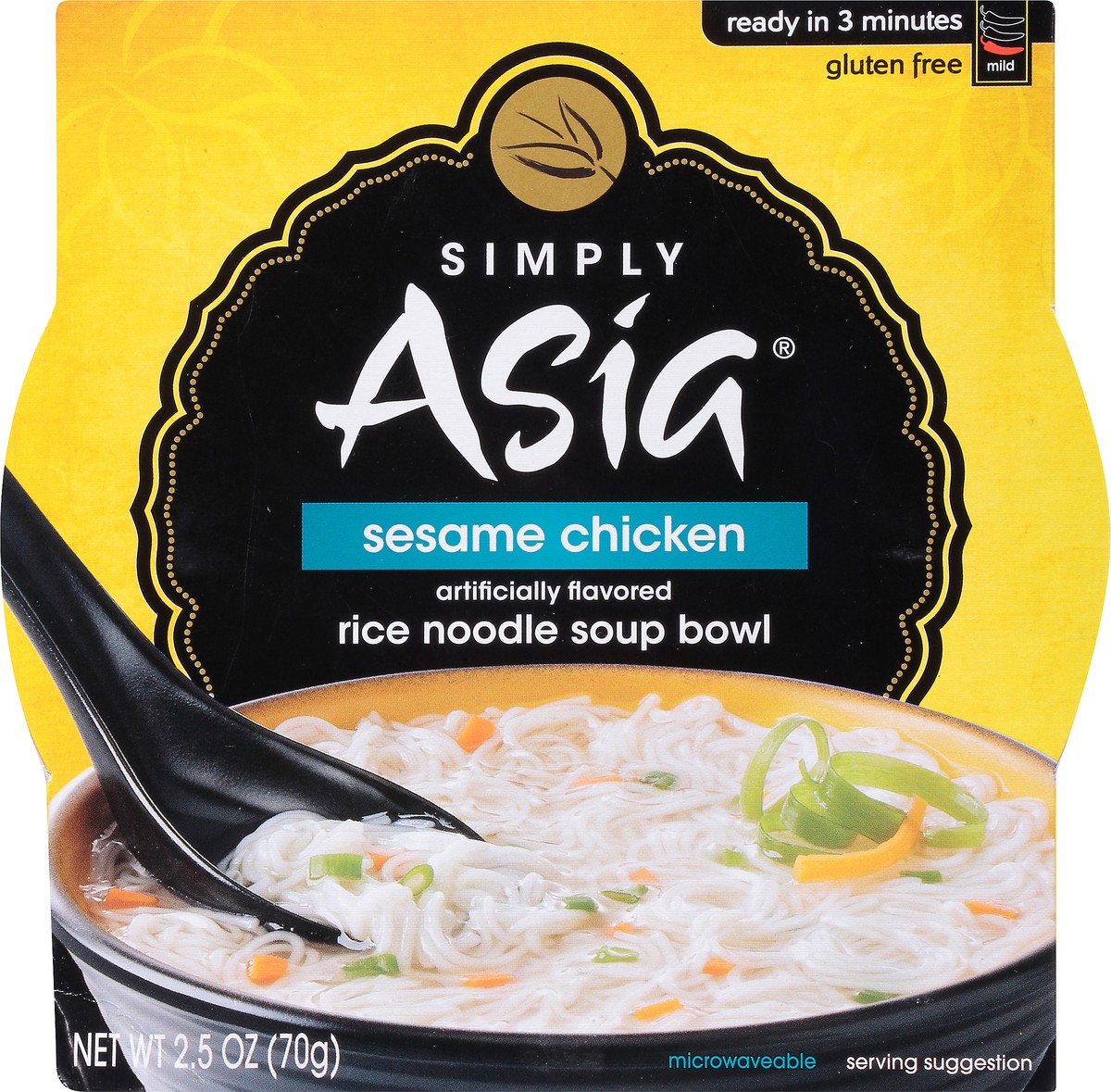 slide 7 of 8, Simply Asia Sesame Chicken Rice Noodle Soup Bowl, 2.5 oz, 2.5 oz