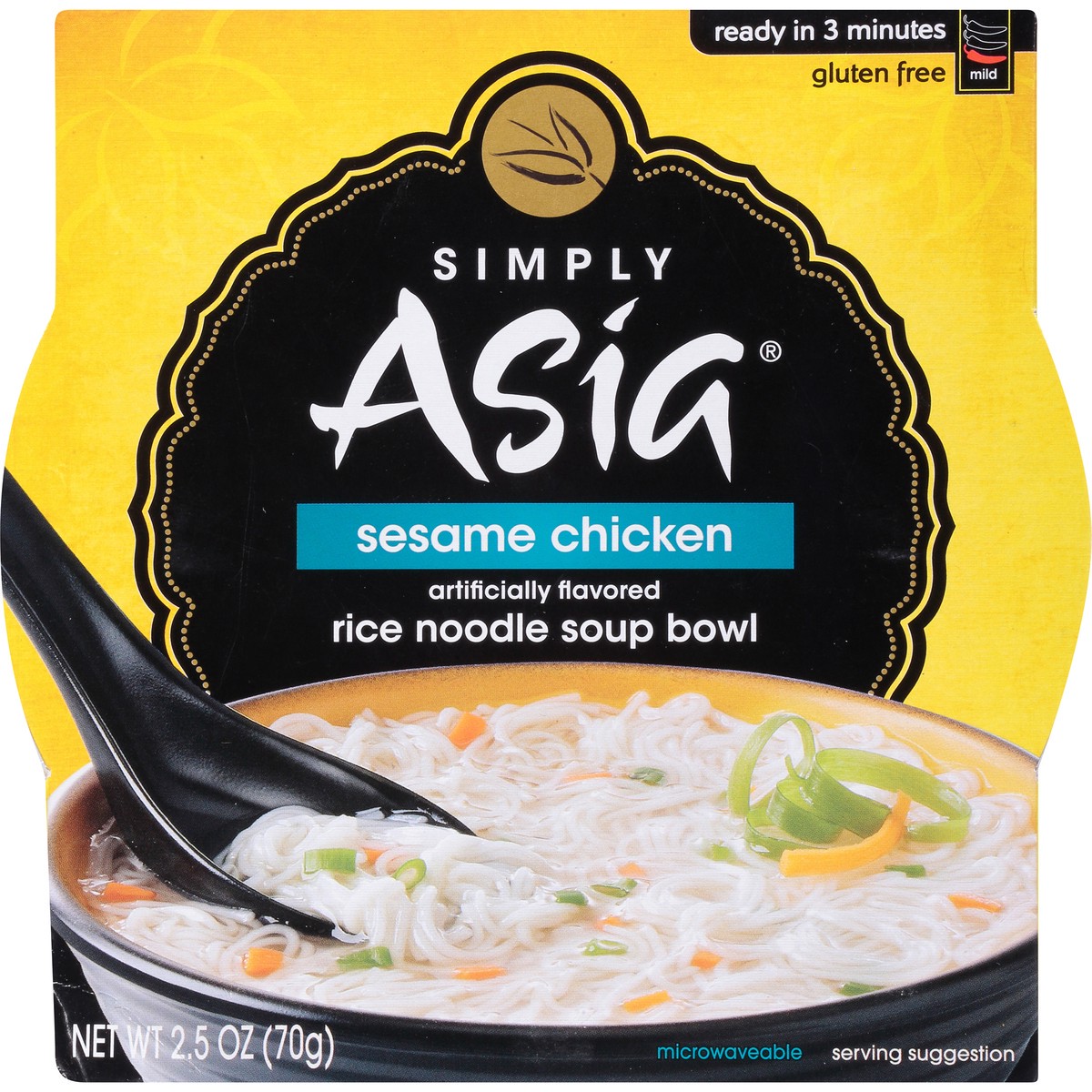 slide 1 of 8, Simply Asia Sesame Chicken Rice Noodle Soup Bowl, 2.5 oz, 2.5 oz