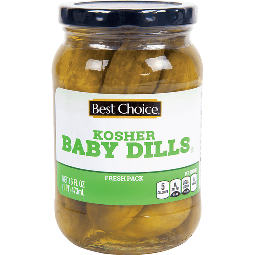 slide 1 of 1, Best Choice Kosher Baby Dills, 16 oz