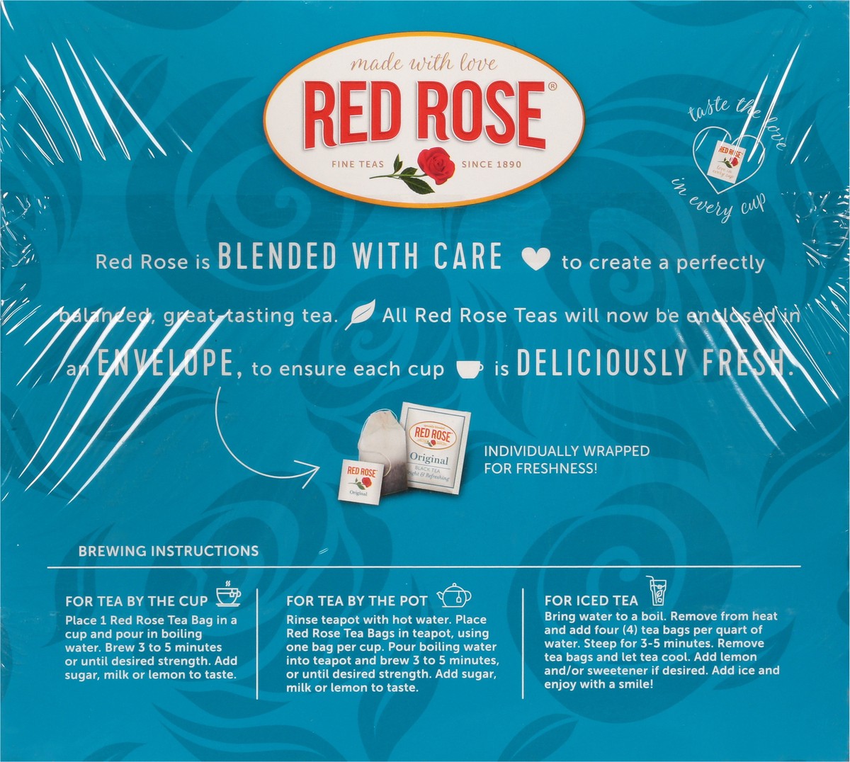 slide 5 of 9, Red Rose Tea Bright & Refreshing Original Black Tea 100 ea, 100 ct